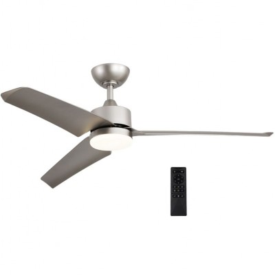 Ανεμιστήρας Οροφής LED CCT 2600lm 25W Με 3 Πτερύγια Remote Control Ασημί